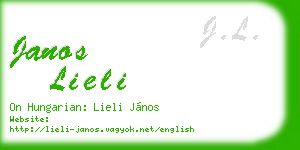 janos lieli business card