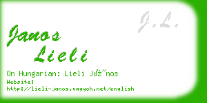 janos lieli business card